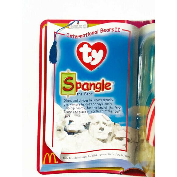 McDonalds Ty Beanies Spangle Rex Bronty and Germania Lot of 4 New and Unopened - Picture 6 of 11